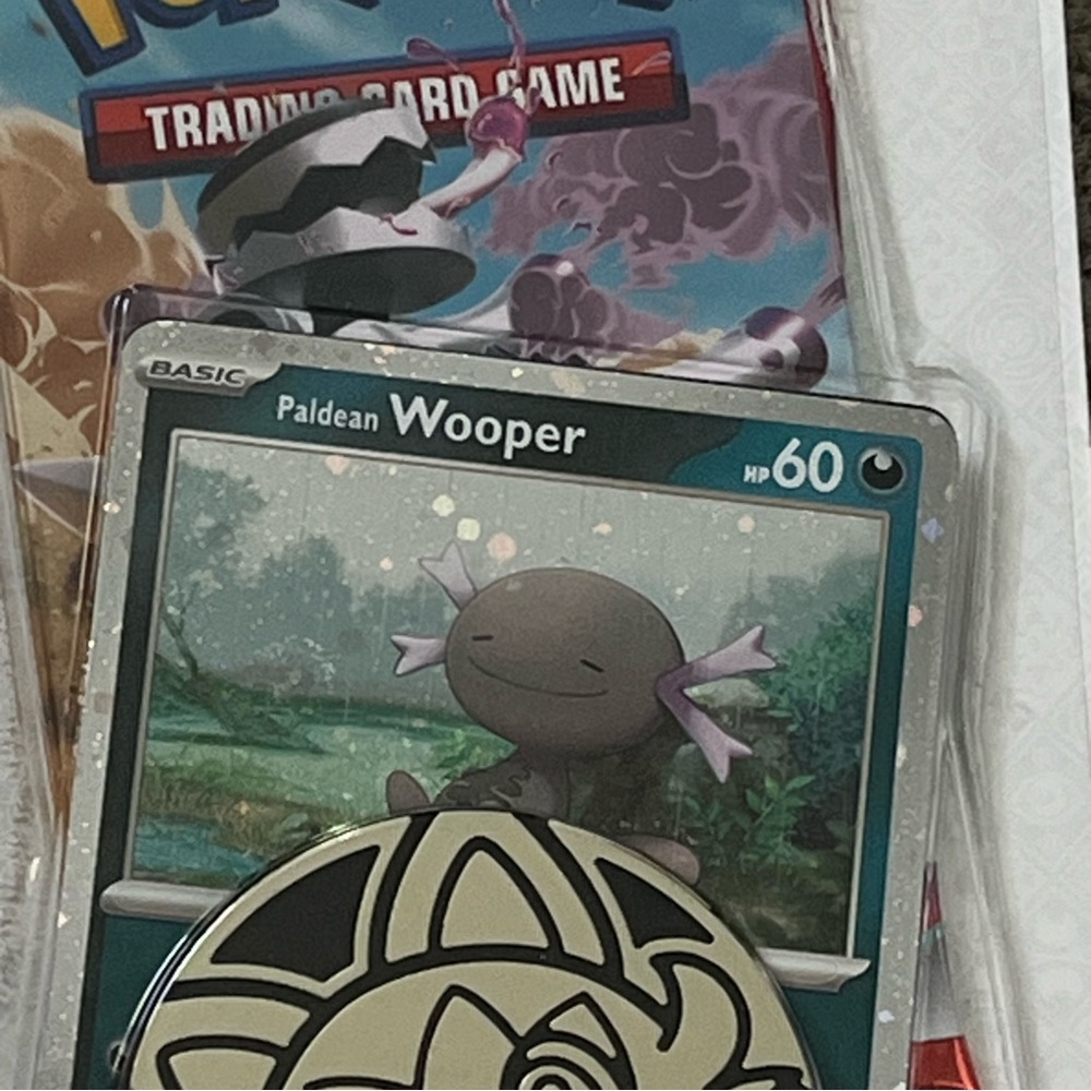 Pokemon HP 60 Paldean Wooper Stellar Crown Booster Pack New Sealed - Picture 5 of 7